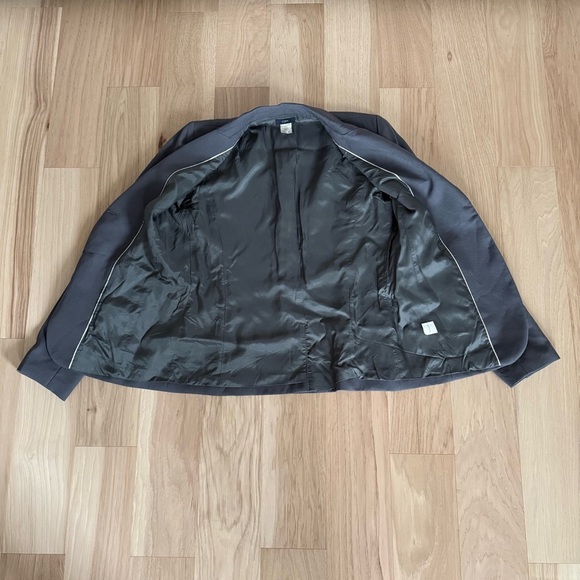 Vintage J Crew Wool Blend Charcoal Blazer Size 10 - Picture 6 of 12